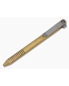 Maverick Customs Flipper Universal Pen Ringed Brass Tumbled Finish Timascus Flipper EDC Pen - MAV-001 1
