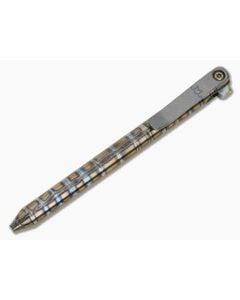 Maverick Customs Flipper Universal Pen Smooth Titanium Flame Frag Finish Flame Anodized Titanium Flipper EDC Pen - MAV-004 1