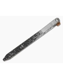 Maverick Customs Flipper Universal Pen Smooth Cerakote Aluminum White over Black Splatter Finish Butterscotch Micarta Flipper EDC Pen - MAV-006 1
