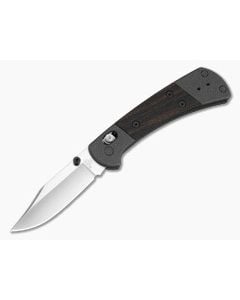 Buck 112 Ranger Crossbar Lock Clip Point Macassar Ebony Dark Gray Aluminum MagnaCut Satin Folding Knife (3.00" Blade) 0112BRS18 - BU-0112BRS18 1