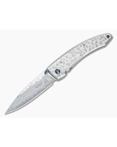 MCusta Tsuchi Large Hammered San Mai Damascus VG10 Frame Lock Folder 0114D - MC-0114D 1