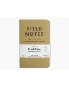 Field Notes Original Kraft Graph Paper Memo Notebook 3 Pack - FN-01 1