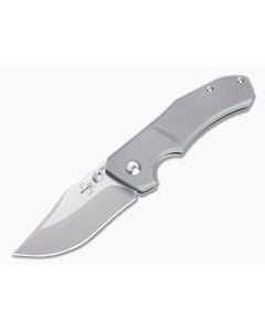Boker Plus Jive Efros Satin D2 Titanium Frame Lock Folding Knife 01BO312 - BO-01BO312 1