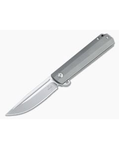 Boker Plus Cataclyst Satin D2 Titanium Frame Lock Flipper 01BO640 - BO-01BO640 1