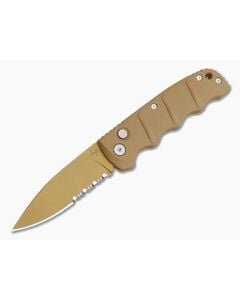 Boker Plus Kalashnikov Desert Tan Aluminum D2 Partially Serrated Automatic Knife (3.35" Blade) 01BP0155 - BO-01BP0155 1