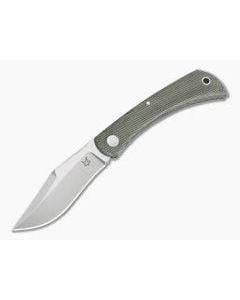 Fox Knives Libar Satin M390 Green Canvas Micarta Slip Joint Knife 01FX846 - BO-01FX846 1