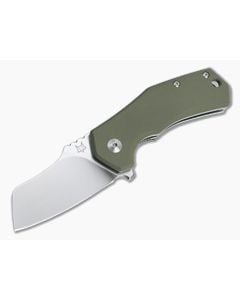 Fox Italicus M390 Sheepsfoot OD Green G10 Liner Lock Flipper 01FX894 - BO-01FX894 1
