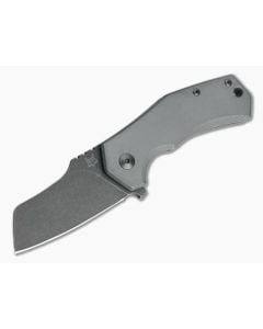 Fox Italicus M390 Sheepsfoot Acid Washed Titanium Frame Lock Flipper 01FX896 - BO-01FX896 1