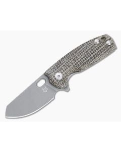 Fox Knives Baby Core Burlap Micarta Stonewashed M390 Flipper 01FX906 - BO-01FX906 1