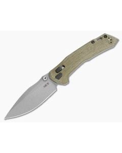 Zero Tolerance 0203GRM390 Olive Drab Green Canvas Micarta M390 Working Finish Limited Edition Crossbar Lock Knife (4.00" Blade) - ZT-0203GRM390 1