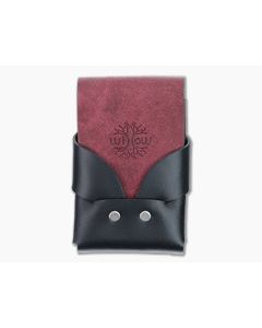 Willow Craft Goods Slim Swaddle Leather Wallet Black And Bordeaux Colorway WCG-02 - WCG-02 1