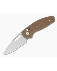 TRM Bulldog Rev B Earth Brown G10 Textured Flat MagnaCut Crossbar Lock Knife (2.95" Blade) - TRM-031 1