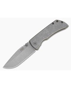 McNees Knives PM MAC-2 3" Stonewash Atomic Drop Point - MNK-037 1