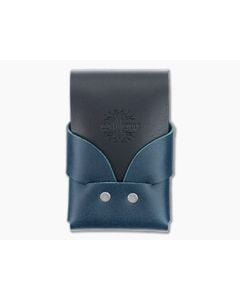 Willow Craft Goods Slim Swaddle Leather Wallet Ocean Blue And Black Colorway WCG-03 - WCG-03 1