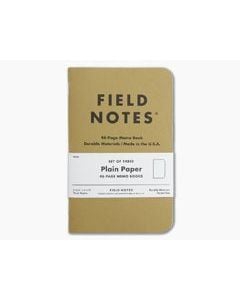 Field Notes Original Kraft Plain Paper Memo Notebook 3 Pack - FN-03 1