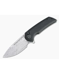 WE Knives Mini Malice Damasteel Stonewashed Black Titanium - WE-WE054BL-DS1 1