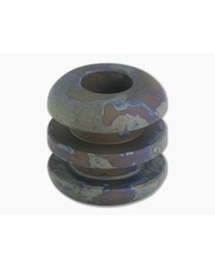 Ti Survival Three Ribbed Titanium Lanyard Bead Sandblasted Blue Smoke Anodized - TS-058 1