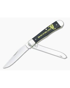 Case Trapper Don't Tread on Me Smooth Black 06090 - CA-06090 1