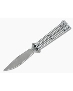 Boker Plus Papillon Balisong Stonewashed D2 Stainless Steel Butterfly Knife 06EX111 - BO-06EX111 1
