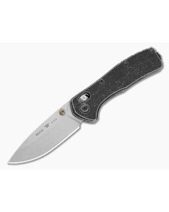 Buck 791 Range Elite Trail Worn Black Tumbled Anodized Aluminum MagnaCut Stonewash Crossbar Lock Knife (3.38" Blade) 0791BKS2 - BU-0791BKS2 1