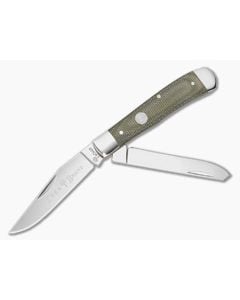 Boker Treebrand Trapper Green Canvas Micarta - BO-110888 1