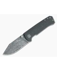 Boker Solingen Tiger Tank Damascus Jute Micarta Frame Lock Folder 111103DAM - BO-111103DAM 1