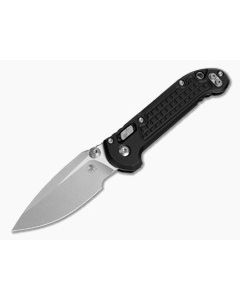 Microtech LUDT RAM-LOK S/E Drop Point Black Frag Aluminum M390MK Stonewash Folding Knife (3.43" Blade) 1135RL-10FR - MT-1135RL-10FR 1