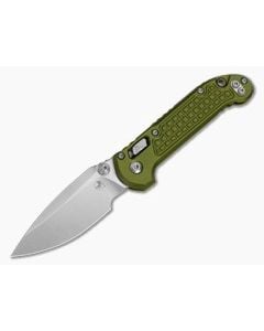 Microtech LUDT RAM-LOK S/E Single Edge Frag OD Green Aluminum M390MK Stonewash Folding Knife (3.43" Blade) MT-1135RL-10FROD - MT-1135RL-10FROD 1