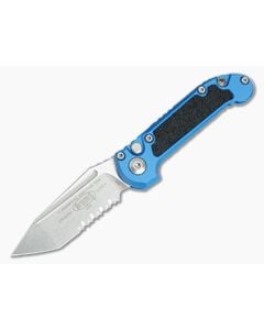 Microtech LUDT T/E Gen III Blue Part Serrated Stonewash - MT-1136-11BL 1