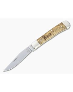 Boker Solingen Trapper Asbach Uralt 440C Brandy Barrel Oak Slip Joint Folder 115004 - BO-115004 1