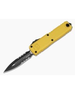 Microtech UTX-85 D/E Gen IV Yellow Part Serrated - MT-12324-2YW 1