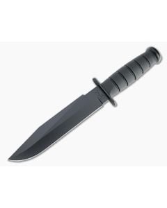 Kabar Fighter Plain Edge Black 1095 Kraton Fixed Blade 1269 - KA-1269 1