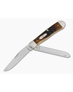 Case Trapper Dark Molasses Bone Kinfolks Jig Pocket Knife (4.15" Closed) 12770 - CA-12770 1