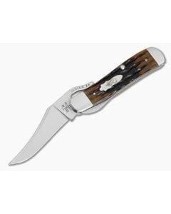 Case RussLock Dark Molasses Bone Kinfolks Jig Pocket Knife (4.08" Closed) 12773 - CA-12773 1