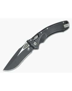 Microtech Amphibian RAM-LOK S/E Fluted Distressed Black Apocalyptic - MT-137RL-1FLDBK 1