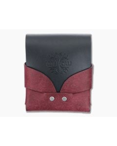 Willow Craft Goods Wide Swaddle Leather Wallet Bordeaux And Black Colorway WCG-014 - WCG-014 1