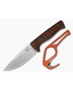 Benchmade 15650-COMBO SlipRidge Dark Stabilized Wood MagnaCut Fixed Blade Hunting Knife & Gut Hook Combo (3.70" Blade) - BM-15650-COMBO 1