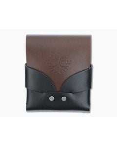 Willow Craft Goods Wide Swaddle Leather Wallet Black And Dark Mahogany Colorway WCG-015 - WCG-015 1