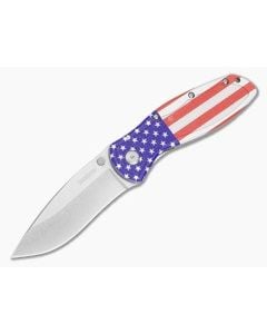 Kershaw Blur USA Flag Stonewash Assisted Folder 1670USA - KS-1670USA 1