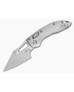 Microtech Marfione Select M-Stitch RAM-LOK Blue Accent Slab Titanium M390MK Stonewash Folding Knife (3.05" Blade) 169MRL-10MS2 - MT-169MRL-10MS2 1