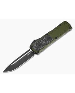 Guardian Tactical Mini Apex OD Green Aluminum Frag Carbon Fiber Inlay MagnaMax Two Tone Black OTF Automatic Knife (3.10" Blade) 172211 ODG - GT-172211-ODG 1