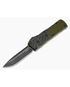 Guardian Tactical Mini Apex OD Green Aluminum Carbon Fiber Inlay MagnaMax Dark Stonewash OTF Automatic Knife (3.10" Blade) 17-2611-ODG - GT-172611-ODG 1