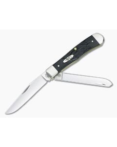 Case Trapper Rough Black Synthetic Slip Joint Folder 18221 - CA-18221 1