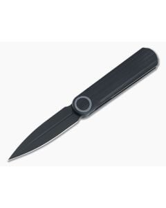 WE Knives Eidolon Dagger Black Stonewashed 20CV Integral Black G10 Front Flipper 19074B-B - WE-19074B-B 1