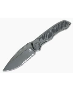 Microtech Anax Part Serrated Drop Point - MT-190C-2-DLCTCFITI 1