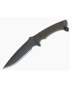 Spartan Blades Ares Fighter Black Blade Green Micarta Black Nylon - SB-1BKGRNLBK 1