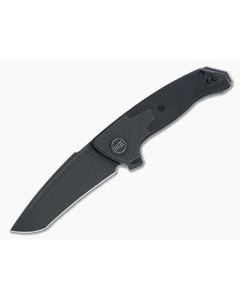WE Knives x Elishewitz Press Check Tanto Black Stonewashed 20CV Black G10 Titanium Flipper WE20078A-1 - WE-WE20078A-1 1