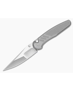 Protech Avalon Custom Knurled Grey Handle Mirror Blade - PT-2026AVALON-CUSTOM004 1