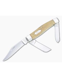 Case Large Stockman Smooth Natural Canvas Micarta 23693 - CA-23693 1