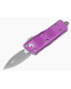 Microtech Mini Troodon D/E Apocalyptic M390 Double Edge Violet OTF Automatic 238-10APVI - MT-238-10APVI 1
